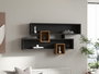 Hanah Home Estantería de Pared Karen - Nogal, Antracita
